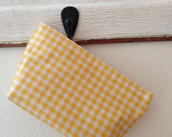 Beth S Gingham Oilcloth Lunch Box Tote Bag Available In Etsy