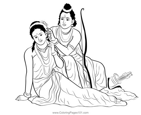 Rama And Sita Drawing