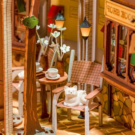 Rolife Sunshine Town 3D Wooden DIY Miniature House Book Nook TGB02 Rolife