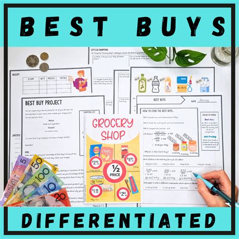 Grade 7 Best Buys Unit Pricing Worksheetsproject Digital And