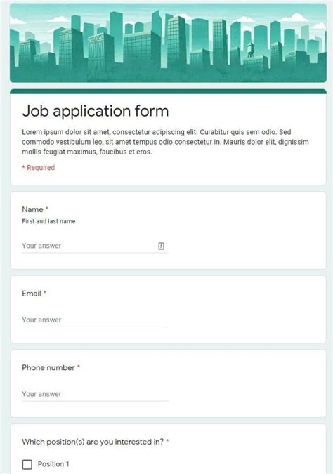 Best Google Form Templates