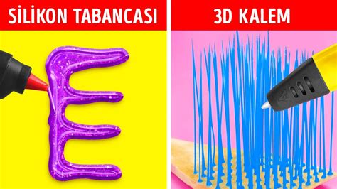 3D KALEM Mİ SİLİKON TABANCASI MI 123 GO GOLD Harika El İşleri ve