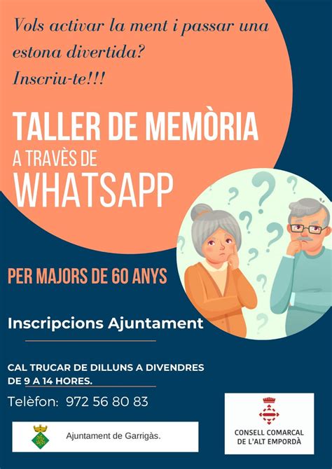 TALLER DE MEMÒRIA Web oficial de l Ajuntament de Garrigàs