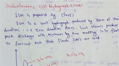 Instantaneous Unit Hydrograph Youtube