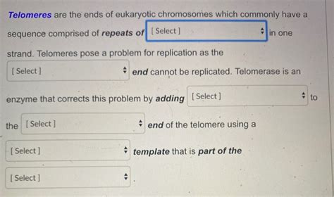 Solved Telomeres are the ends of eukaryotic chromosomes | Chegg.com 