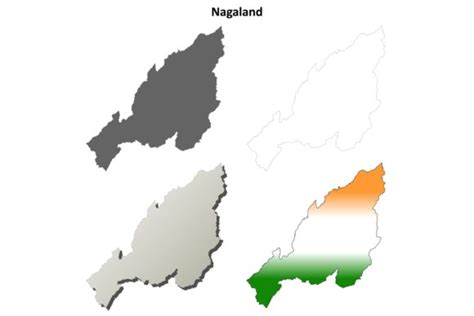 Nagaland Outline Map Set Graphic By Davidzydd · Creative Fabrica