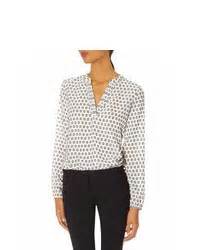 Grey Polka Dot Blouses For Women Lookastic