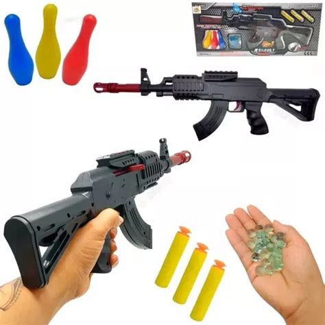 Brinquedo Arminha Arma Pistola Nerf Bolinha De Gel Airsoft