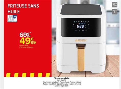 Promo Friteuse Sans Huile Medek Chez Carrefour Market Icatalogue Fr