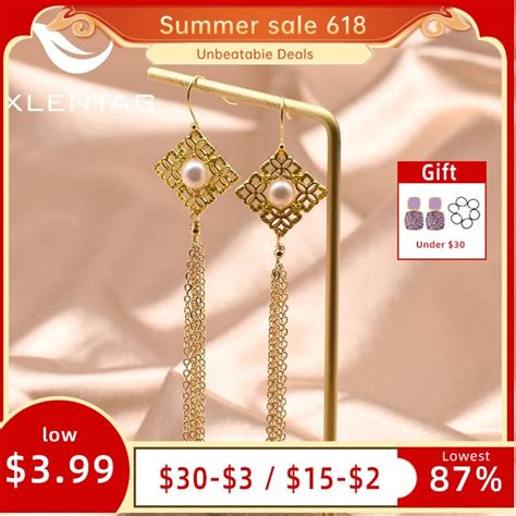 Xlentag Original Design Fresh Water Pearls Long Tassel Enthic Drop