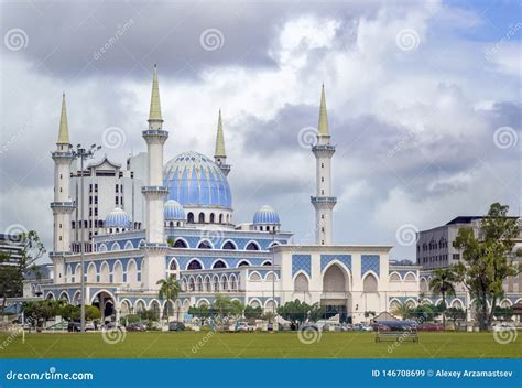 Sultan Ahmad Shah State Mosque Against the Background of the Cloudy Sky ...