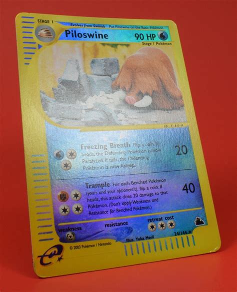 Pokemon TCG English Card EReader Skyridge Piloswine Reverse Holo 24 144