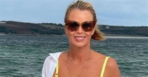 Amanda Holden 50 Wows Fans In Tiny Yellow Bikini As They Say She Should Be Next Bond Girl