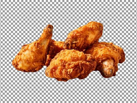 Frango Frito Alho Delicioso Isolado Em Fundo Transparente Psd