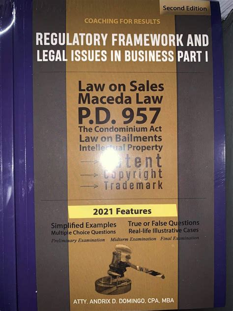 Regulatory Framework Legal Issues In Business Part 1 By Domingo C2021