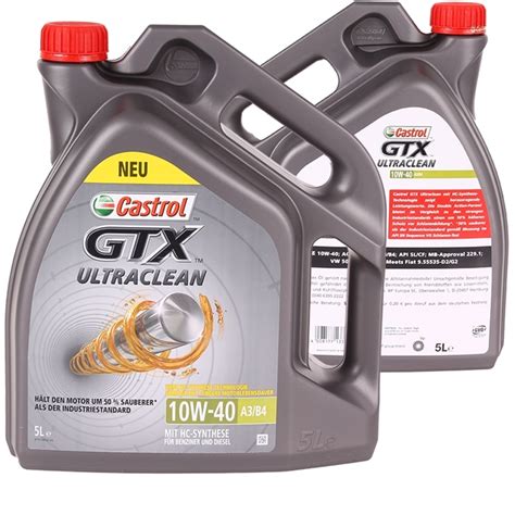 Castrol Gtx Ultraclean W A D X Liter Autoteile Werkzeuge De