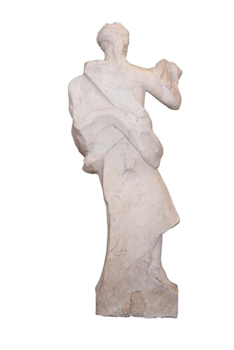 Antica Scultura In Marmo Bianco Raffigurante Cerere XVIII Secolo