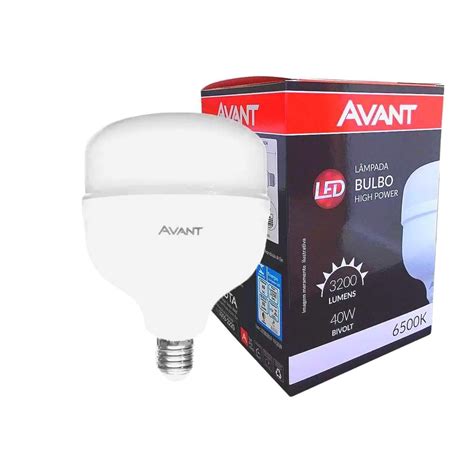 Lâmpada Led 40w Alta Potência Luz Branca 6500k Bivolt E27 Avant