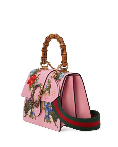 Gucci Embellished Pink Leather Small Dionysus Bag Iucn Water