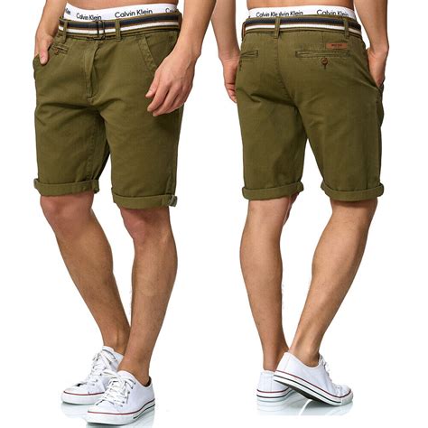 Indicode Chino Shorts Herren Casual Bermuda Kurze Stretch Hose Capri