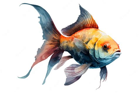 Premium Vector Watercolor Fish Vector Illustration