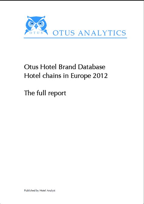 Hotel chains in Europe 2012 – the full report | Hotel Analyst