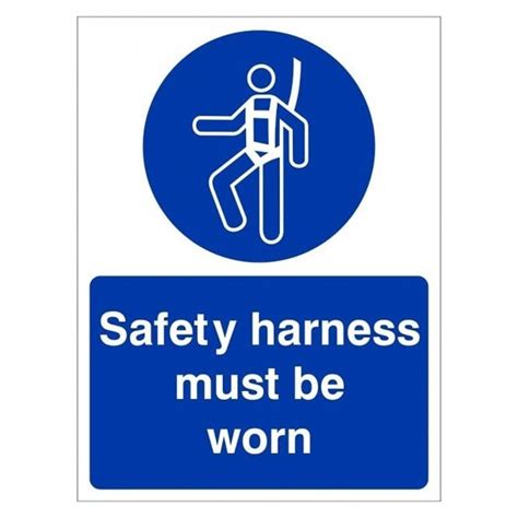 Safety Harness Must Be Worn Sign Safety Signs From Parrs Uk