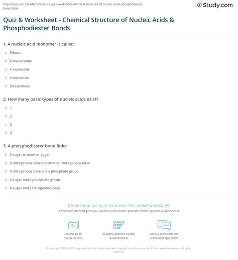 Free Nucleic Acid Worksheet Download Free Nucleic Acid Worksheet Png Images Free Worksheets On