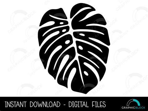 Monstera Leaf Svg 4 Monstera Silhouette Png Tropical Leaf Vector Plant Cricut Cut File Eps