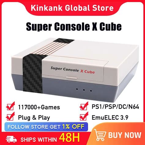 KINHANK Super Konsole X Cube Retro Spielkonsole Unterstützung 117000