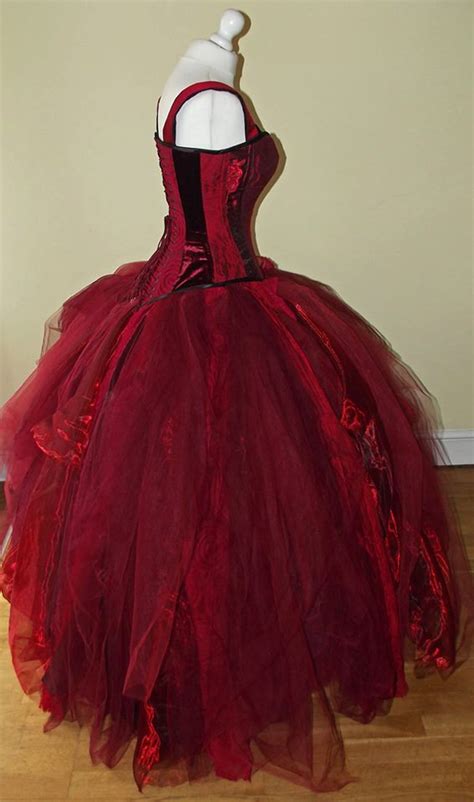 Steampunk Wedding Dress Red Wedding Dress Alternative Etsy