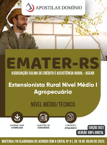 Apostila Emater Rs Extensionista Rural N Vel M Dio I