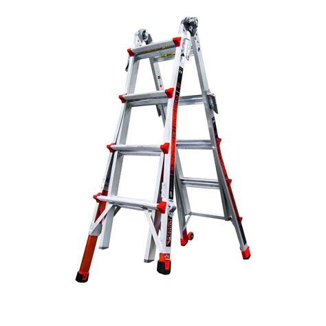 Werner 17 Ft Aluminum Telescoping Multi Position Ladder With 300 Lb