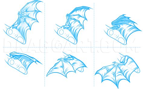 How To Draw Dragon Wings Step By Step Drawing Guide By Dawn Dragon