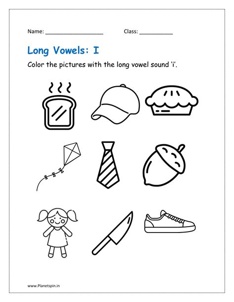 Long Vowel Sound Worksheets Free For Kindergarten