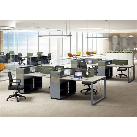 Modern Open Space Modular 4 Person Workstation Office Desk Furniture ...