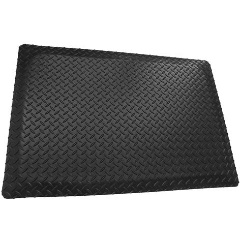 Rhino Anti Fatigue Mats Black 3 Ft X 12 Ft X 916 In Diamond Plate Anti Fatigue Mat Dtt36bx12