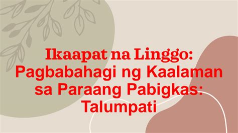 Solution Pag Babahagi Ng Kaalaman Sa Paraang Pag Bigkas Talumpati