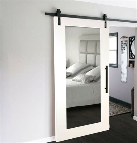 30 X 84 Mirror Sliding Barn Door With Mirror Insert 25 OFF Open Box