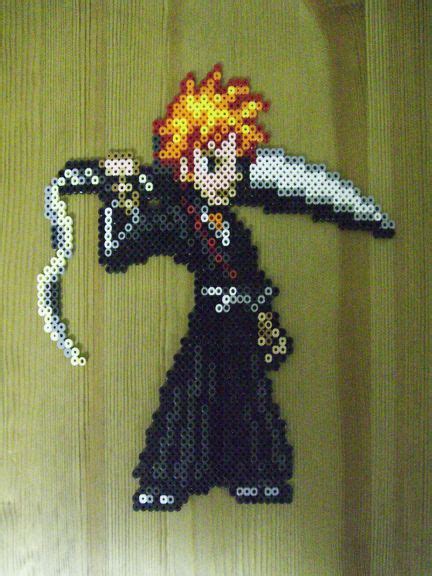 Bleach Ichigo Kurosaki By Fataljapan On Deviantart Perler Beads