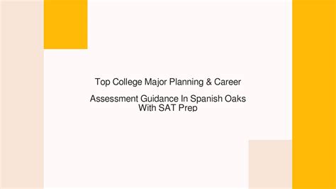 Calaméo Top College Major Planning And Career Assessment Guidance In Spanish Oaks With Sat Prep