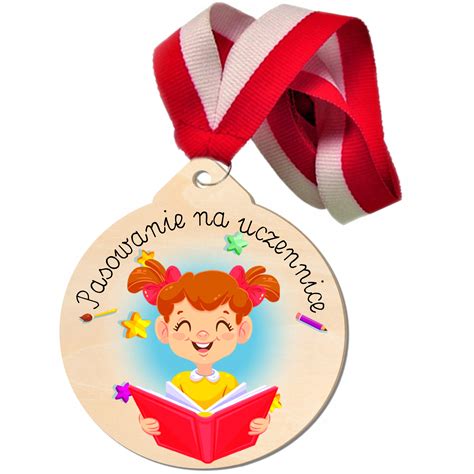 DREWNIANY MEDAL PASOWANIE NA UCZNIA NADRUK Y3 DREWNIANY MEDAL NADRUK