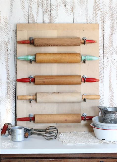 Easy DIY Rolling Pin Wall Art - FYNES DESIGNS | FYNES DESIGNS