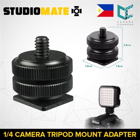 Studiomate Sm Camera Tripod Mount Hot Cold Shoe Adapter For Gopro Mirrorless Action