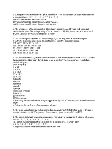 Management Pdf Coefficient Of Variation Mean