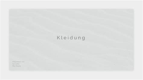 Kleidung Präsentation