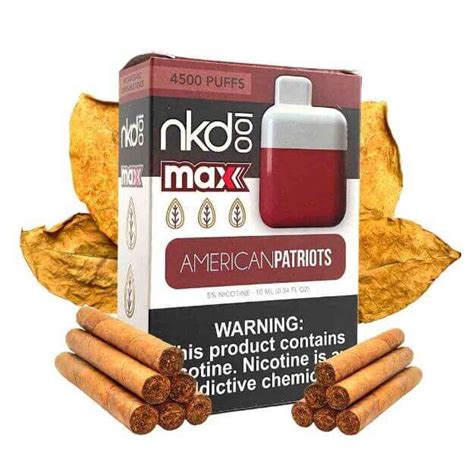 American Patriots Nkd100 Max 4500 Puffs Disposable Rechargeable