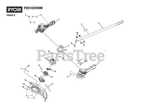 Ryobi P 20102 Vnm 107482101 Ryobi 18v String Trimmer Edger Rev 04 2022 02 Figure B Parts