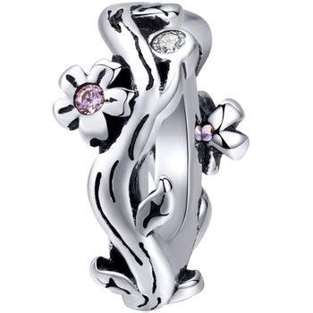 CHARMS KWIATY Srebro 925 Zawieszka Koralik S925 WatchMe Moda Sklep