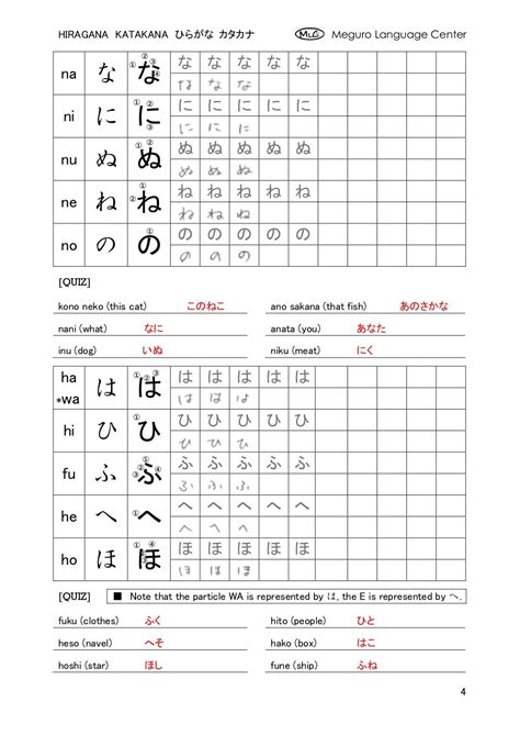 Hiragana And Katakana Practice Sheets